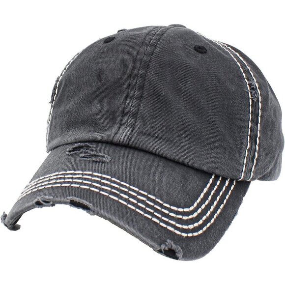 Cotton Dad Hat Unisex Adjustable Distressed Baseball Cap Casual Headwear